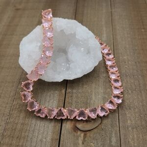 NEW! Delicious Pink Heart Choker Style Necklace • Better Costume Jewelry